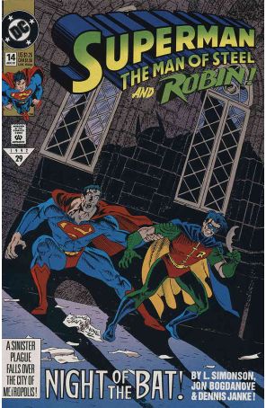 Superman: The Man of Steel 14 published by DC with cover art by Jon Bogdanove