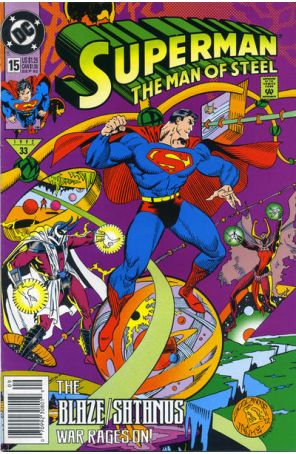 Superman: The Man of Steel 15 (Newsstand) published by DC with cover art by Jon Bogdanove