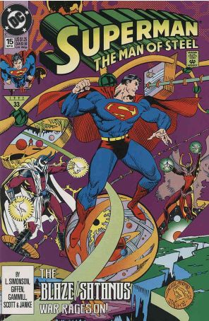 Superman: The Man of Steel 15 published by DC with cover art by Jon Bogdanove