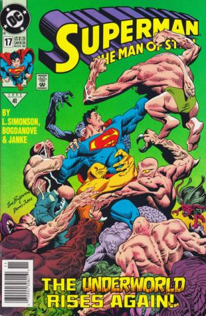 Superman: The Man of Steel 17 (Newsstand) published by DC with cover art by Jon Bogdanove