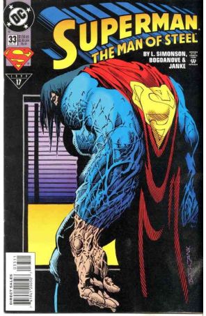 Superman: The Man of Steel 33 published by DC with cover art by Jon Bogdanove
