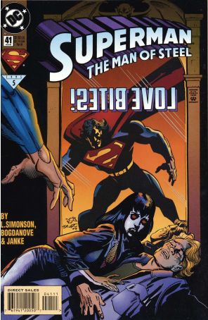 Superman: The Man of Steel 41 published by DC with cover art by Jon Bogdanove