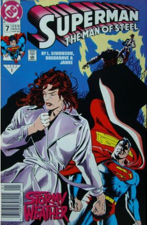 Superman: The Man of Steel 7 (Newsstand) published by DC with cover art by Jon Bogdanove