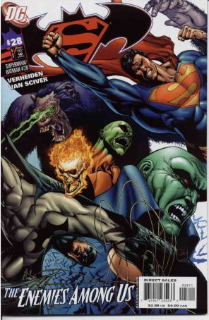 Superman/Batman 28 published by DC with cover art by Ethan Van Sciver