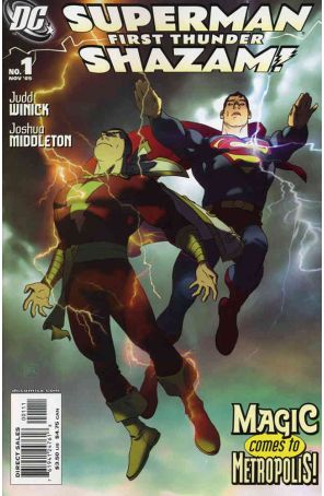 Superman/Shazam: First Thunder 1 published by DC with cover art by Joshua Middleton