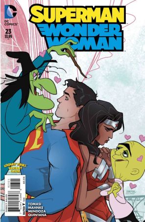 Superman/Wonder Woman 23A published by DC with cover art by Karl Kerschl