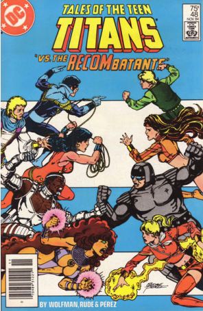 Tales of the Teen Titans 48 (Newsstand) published by DC with cover art by George Pérez