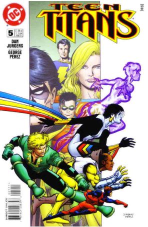 Teen Titans (2nd Series) 5 published by DC with cover art by Dan Jurgens