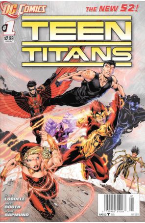 Teen Titans (4th Series) 1 (Newsstand) published by DC with cover art by Brett Booth