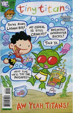 Tiny Titans 14 published by DC with cover art by Art Baltazar