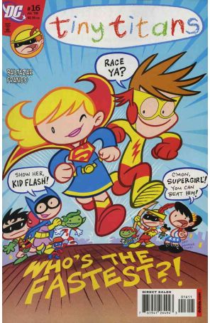 Tiny Titans 16 published by DC with cover art by Art Baltazar