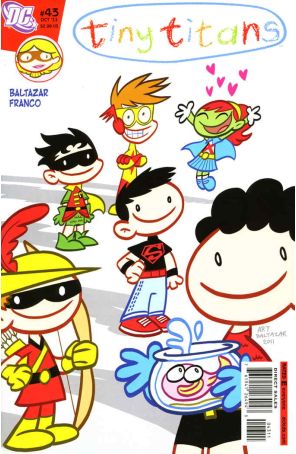 Tiny Titans 43 published by DC with cover art by Art Baltazar