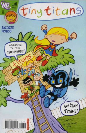 Tiny Titans 6 published by DC with cover art by Art Baltazar