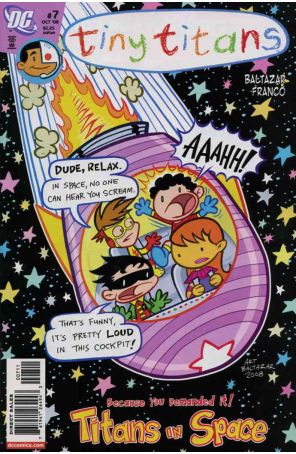 Tiny Titans 7 published by DC with cover art by Art Baltazar