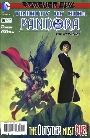 Trinity of Sin: Pandora 5 published by DC with cover art by Julian Totino Tedesco