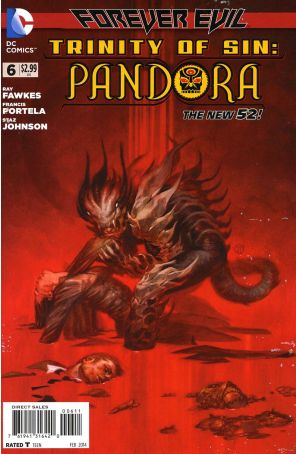 Trinity of Sin: Pandora 6 published by DC with cover art by Julian Totino Tedesco