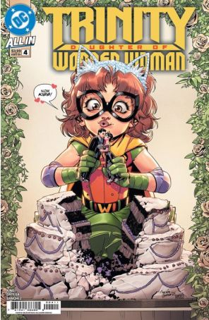 Trinity: Daughter of Wonder Woman 4A published by DC with cover art by Belén Ortega
