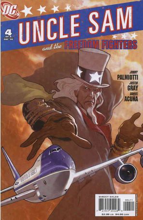 Uncle Sam and the Freedom Fighters 4 published by DC with cover art by Daniel Acuña