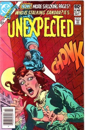 The Unexpected 215 (Newsstand) published by DC with cover art by Joe Kubert