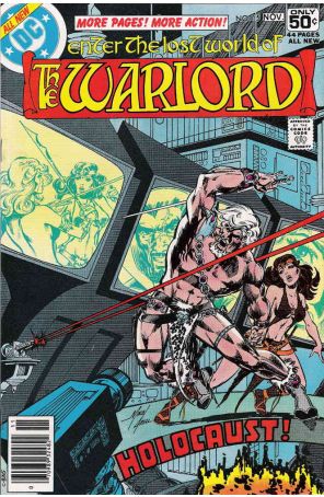 Warlord (DC) 15 published by DC with cover art by Mike Grell