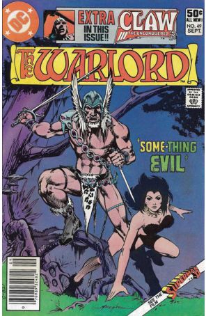 Warlord (DC) 49 (Newsstand) published by DC with cover art by Mike Grell