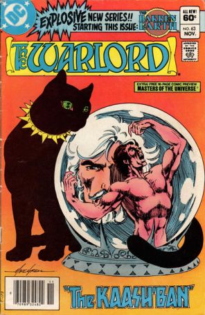 Warlord (DC) 63 (Newsstand) published by DC with cover art by Mike Grell
