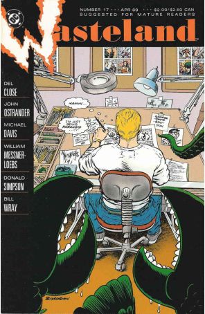 Wasteland 17 published by DC with cover art by Donald Simpson