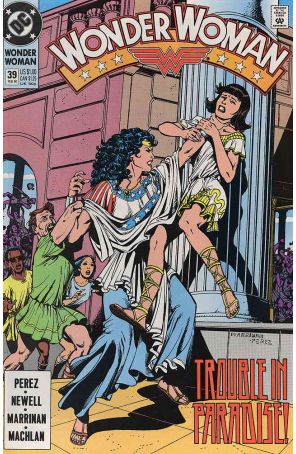 Wonder Woman (2nd Series) 39 published by DC with cover art by Chris Marrinan and George Pérez