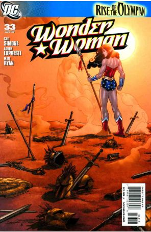Wonder Woman (3rd Series) 33 published by DC with cover art by Aaron Lopresti