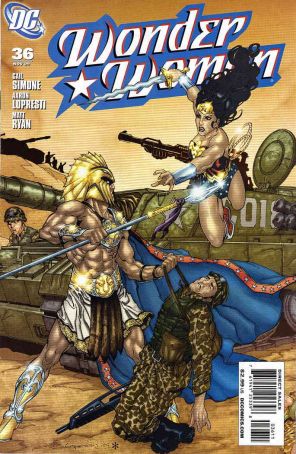 Wonder Woman (3rd Series) 36 published by DC with cover art by Aaron Lopresti