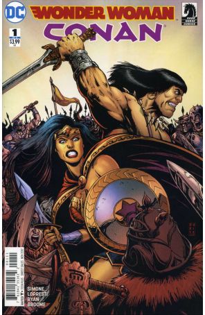 Wonder Woman/Conan 1 published by DC with cover art by Darick Robertson