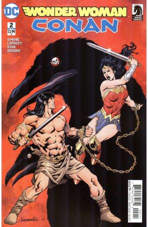 Wonder Woman/Conan 2A published by DC with cover art by Aaron Lopresti