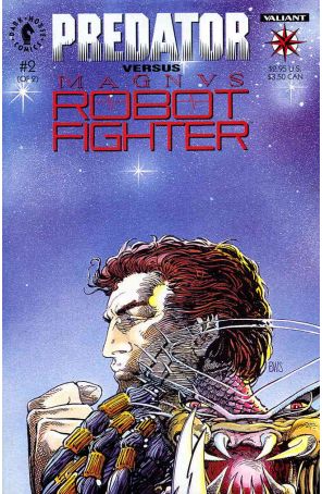 Predator vs. Magnus Robot Fighter 2 (with card) published by Dark Horse-Valiant with cover art by Barry Windsor-Smith