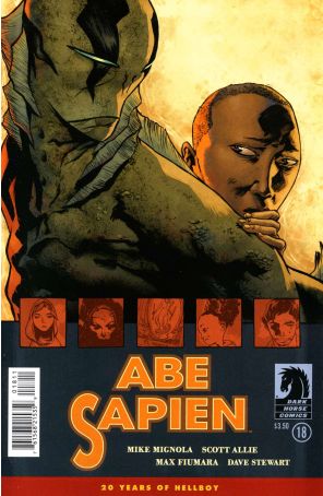 Abe Sapien 18 published by Dark Horse with cover art by Sebastian Fiumara