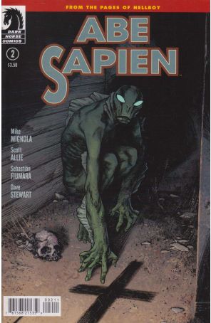 Abe Sapien 2 published by Dark Horse with cover art by Sebastian Fiumara