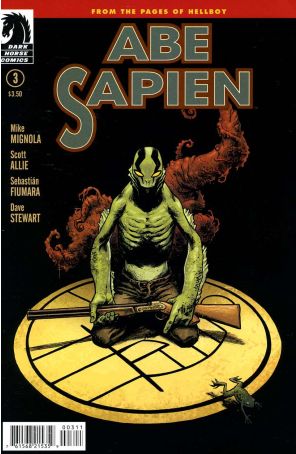 Abe Sapien 3 published by Dark Horse with cover art by Sebastian Fiumara