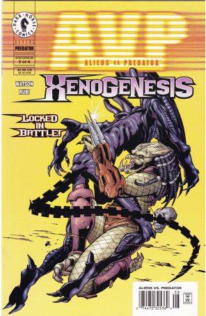 Aliens vs. Predator: Xenogenesis 3 (Newsstand) published by Dark Horse with cover art by Hughes Labiano