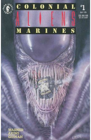 Aliens: Colonial Marines 1 published by Dark Horse with cover art by Robert Mentor