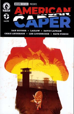 American Caper 7 published by Dark Horse with cover art by Tyler Boss