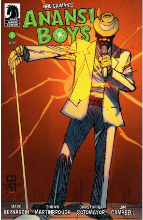 Anansi Boys 1C published by Dark Horse with cover art by Denys Cowan