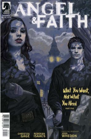 Angel And Faith 25 published by Dark Horse with cover art by Dan Jackson