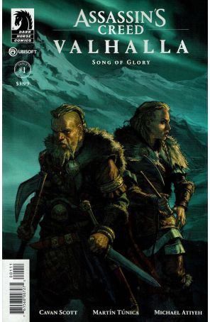 Assassin's Creed Valhalla: Song of Glory 1 published by Dark Horse with cover art by Karl Kopinski