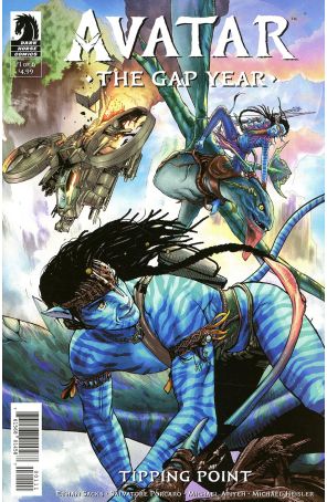 Avatar: The Gap Year-Tipping Point 1A published by Dark Horse with cover art by Salvatore Porcaro