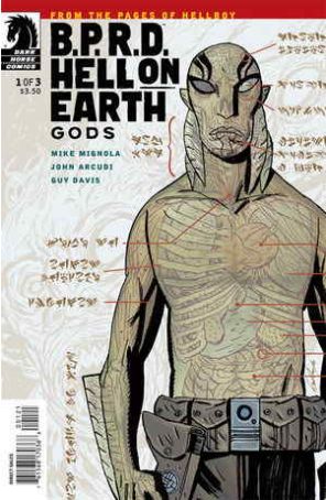 B.P.R.D. Hell On Earth: Gods 1A published by Dark Horse with cover art by Guy Davis