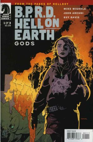 B.P.R.D. Hell On Earth: Gods 1 published by Dark Horse with cover art by Ryan Sook