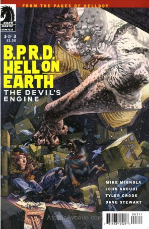 B.P.R.D. Hell On Earth: The Devil's Engine 3 published by Dark Horse with cover art by Duncan Fegredo
