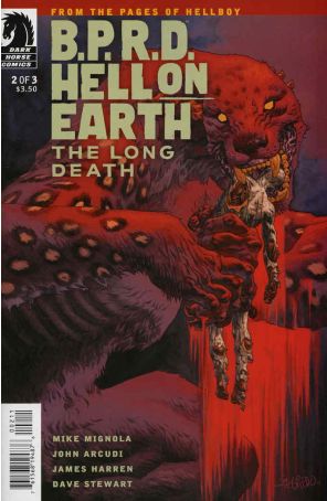 B.P.R.D. Hell On Earth: The Long Death 2 published by Dark Horse with cover art by Duncan Fegredo