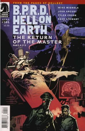 B.P.R.D. Hell On Earth: The Return of the Master 4 published by Dark Horse with cover art by Dave Stewart
