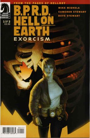 B.P.R.D. Hell on Earth: Exorcism 1 published by Dark Horse with cover art by Dave Stewart