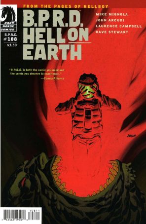 B.P.R.D. Hell on Earth 108 published by Dark Horse with cover art by Dave Johnson